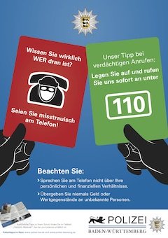Plakat Polizei rote Karte