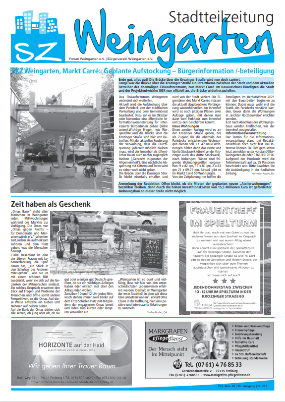 Stadtteilzeitung Weingarten 10 2020